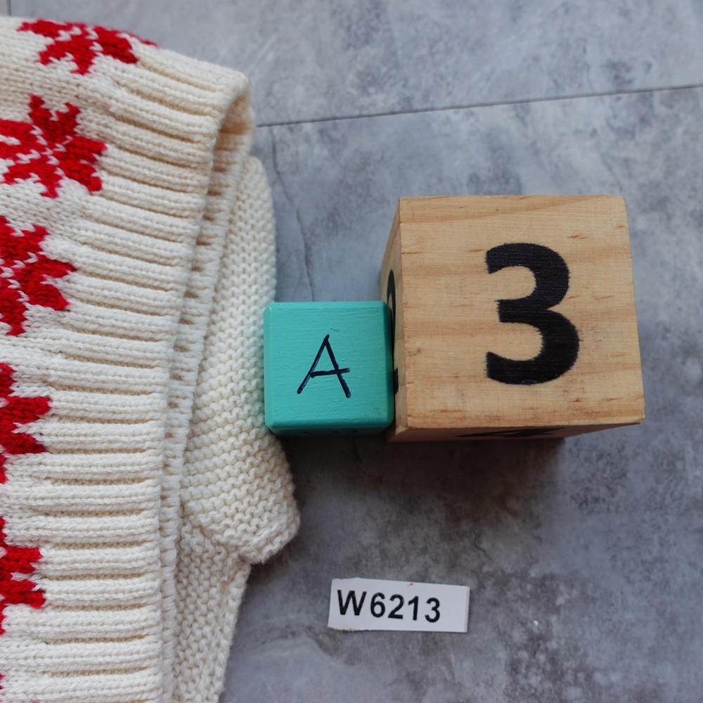 Sweater Knit Dress Baby Girl 3 6 Mos Cream Wool Deer Nordic HANNA ANDERSSON - Picture 12 of 12